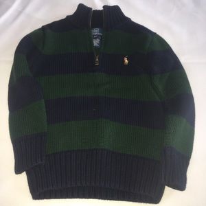 Boys Ralph Lauren polo 1/4 zip striped sweater